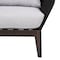 Armen Living Athos Indoor Outdoor Club Chair in Dark Eucalyptus Wood with Charcoal Rope and Gray Cushions LCATCHWDDK - alternate 2